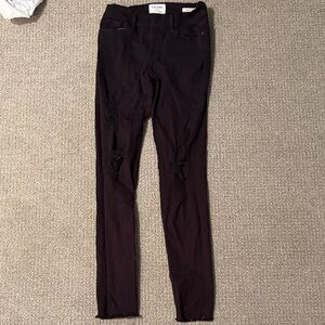 Frame Black Ripped Skinny Jeans